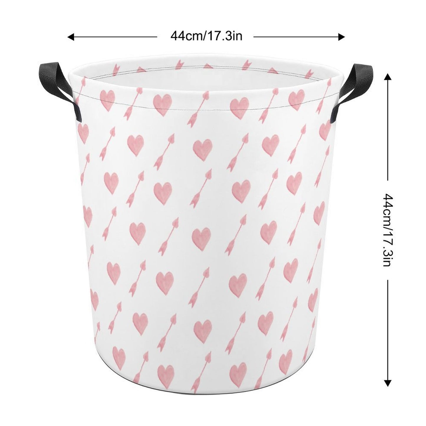 Collapsible Laundry Hamper- Valentine Arrow Hearts