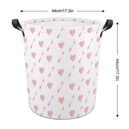 Collapsible Laundry Hamper- Valentine Arrow Hearts