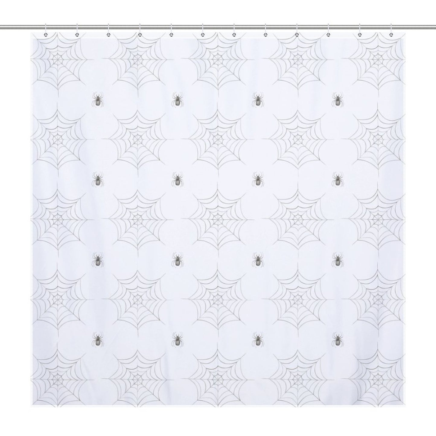 Lightweight Shower Curtain- Watercolor Spider Webs