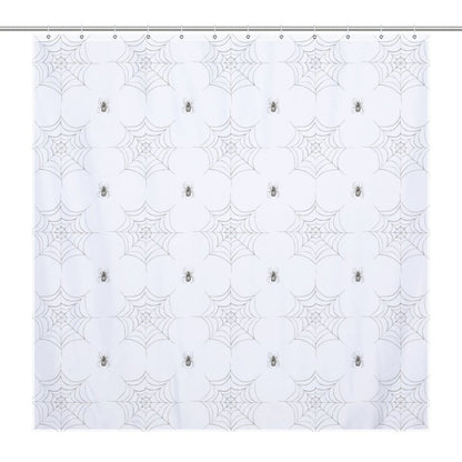 Lightweight Shower Curtain- Watercolor Spider Webs