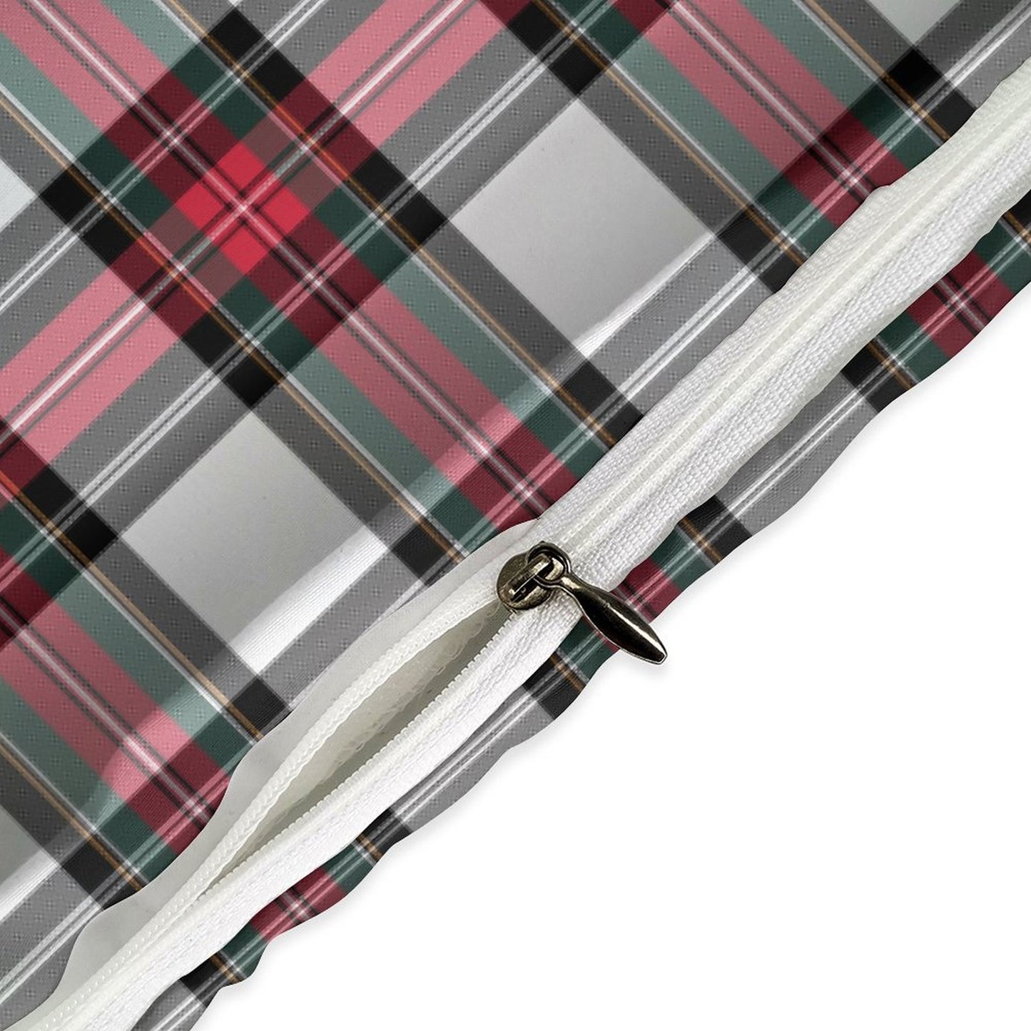 Christmas Tartan Plaid 3-Piece Bedding Set-102"x90" King Duvet Cover Set