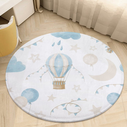 Round Coral Velvet Warm Floor Mat/Rug Watercolor Balloon Clouds Blue
FREE SHIPPING