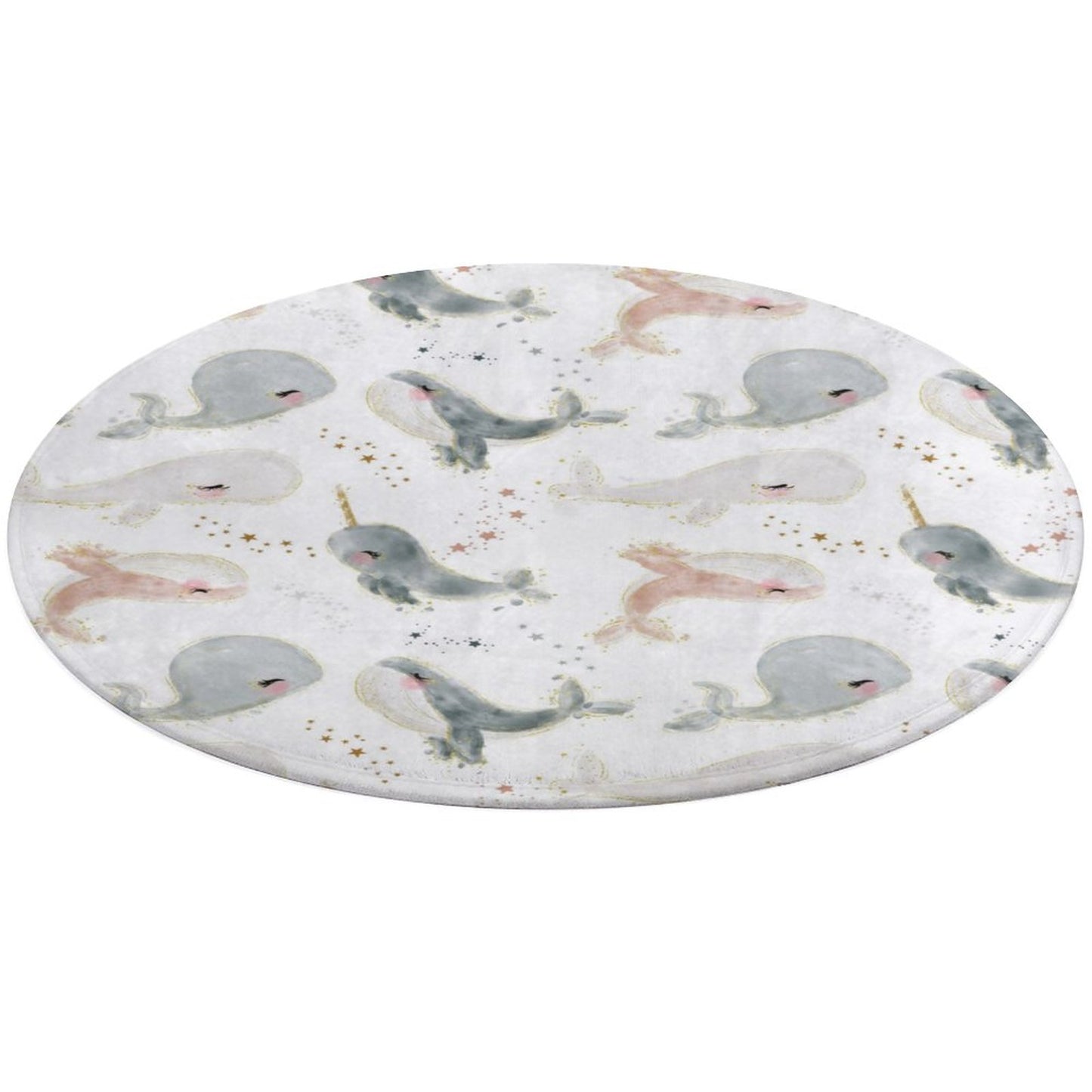 Round Coral Velvet Warm Floor Mat/Rug Watercolor Beach Baby Whales White
FREE SHIPPING