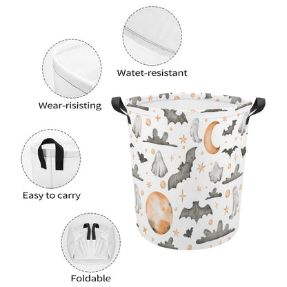 Collapsible Laundry Hamper- Watercolor Halloween Fun