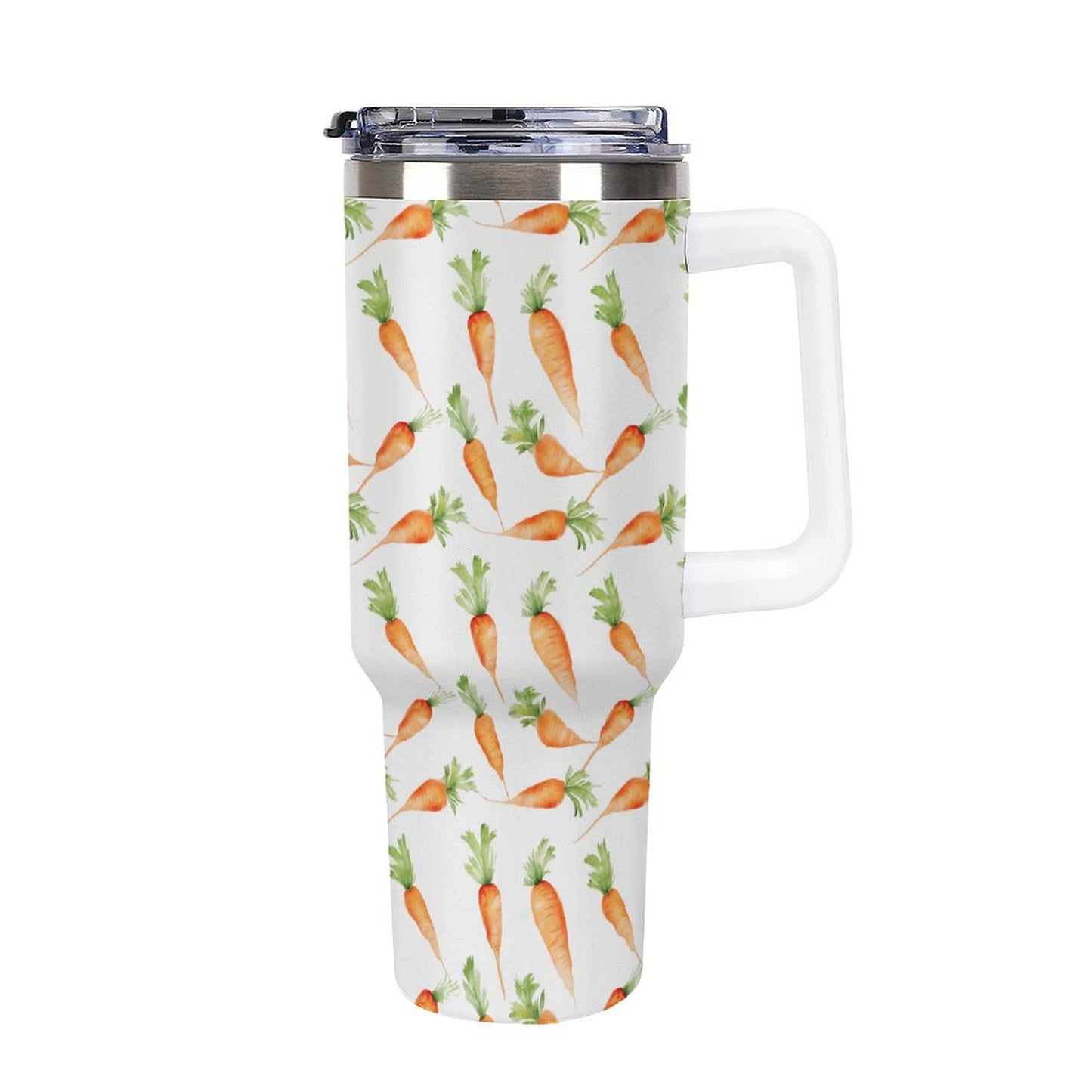 40oz Insulated Tumbler with Handle and Straw