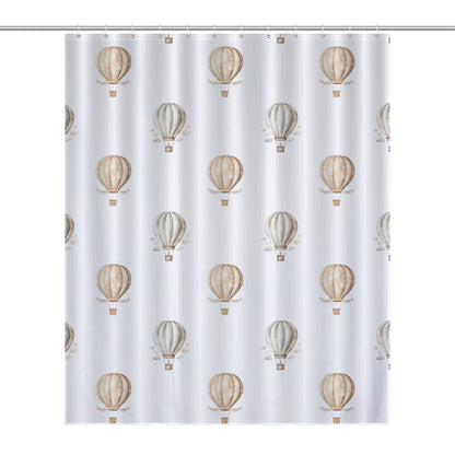 Lightweight Shower Curtain- Neutral Hot Air Balloons