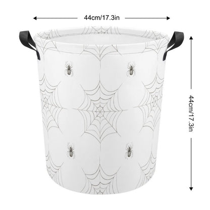 Collapsible Laundry Hamper- Halloween Watercolor Spider Webs