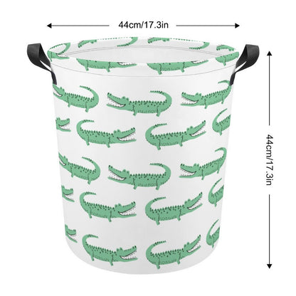 Collapsible Laundry Hamper- Preppy Crocodile