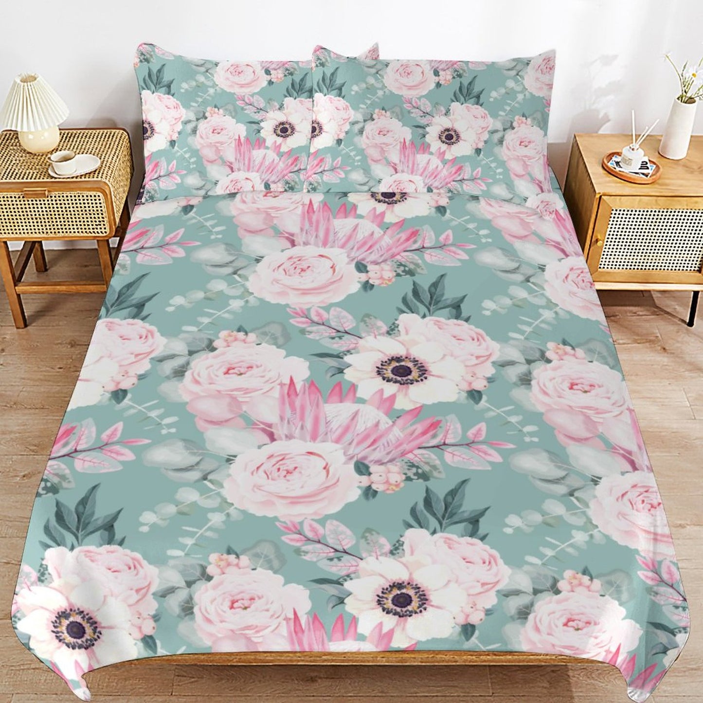 3-Piece Bedding Set-86"×70"/ 218×177cm (Dual-sidede Printing)