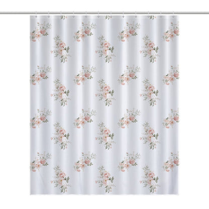 Lightweight Shower Curtain- Elegant Coral Floral