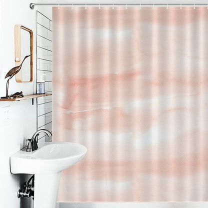 Lightweight Shower Curtain-Morning Stories Coral