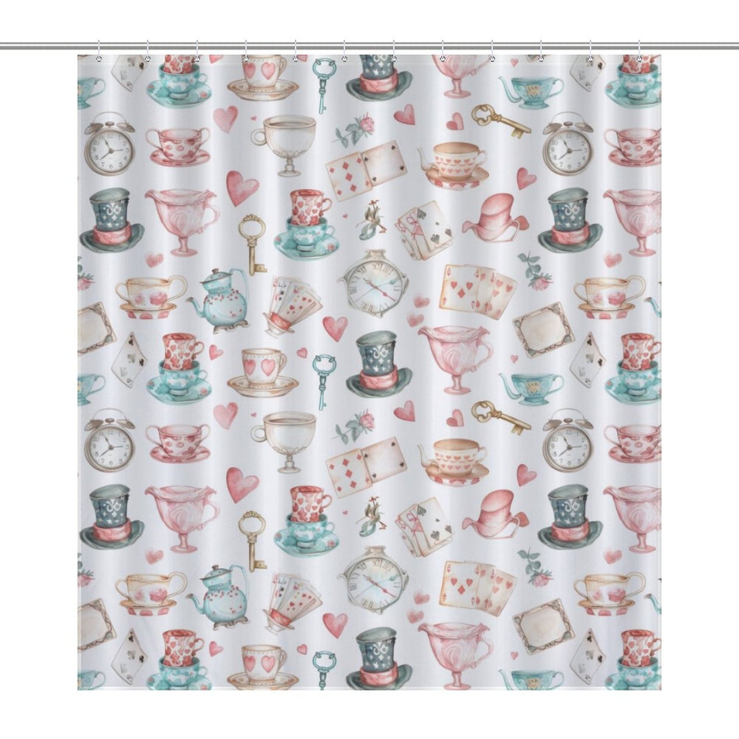 Lightweight Shower Curtain-Watercolor Wonderland