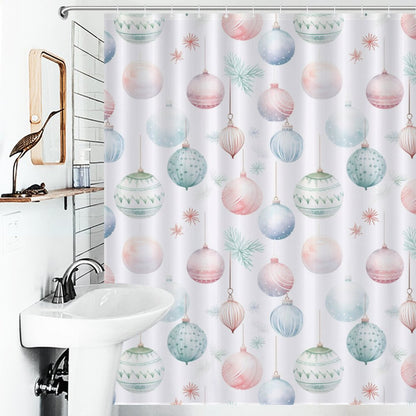 Lightweight Shower Curtain- Pastel Ornaments