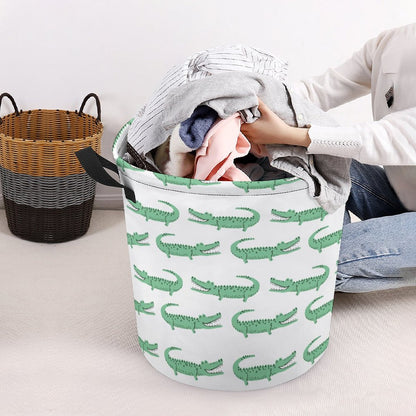 Collapsible Laundry Hamper- Preppy Crocodile