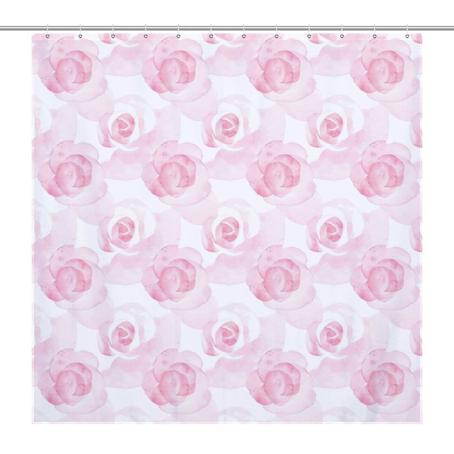 Lightweight Shower Curtain- Watercolor Roses