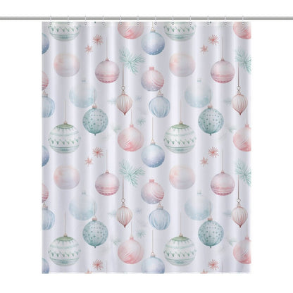 Lightweight Shower Curtain- Pastel Ornaments