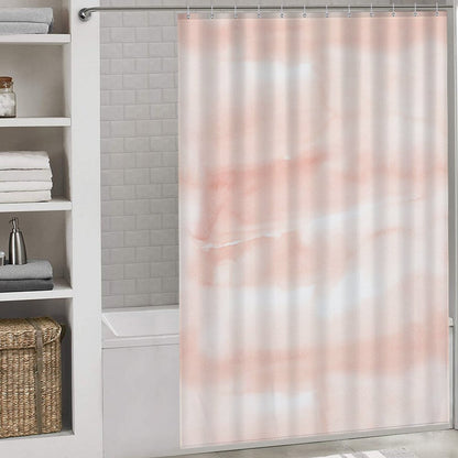 Lightweight Shower Curtain-Morning Stories Coral