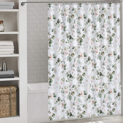 Lightweight Shower Curtain-Eucalyptus Floral