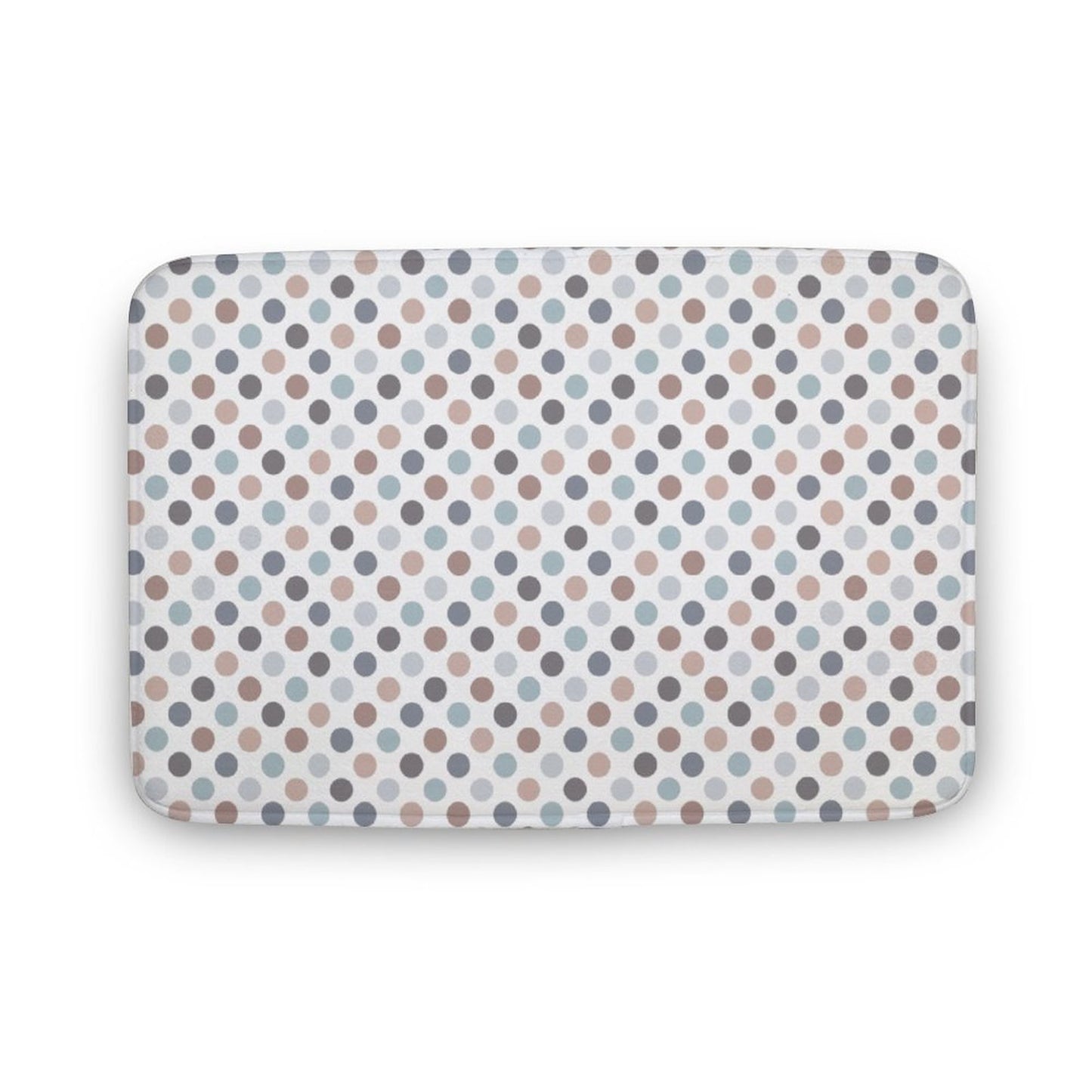 Plush Bathroom Mat- Neutral Dots