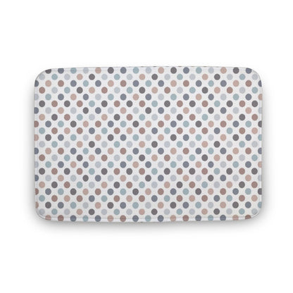 Plush Bathroom Mat- Neutral Dots