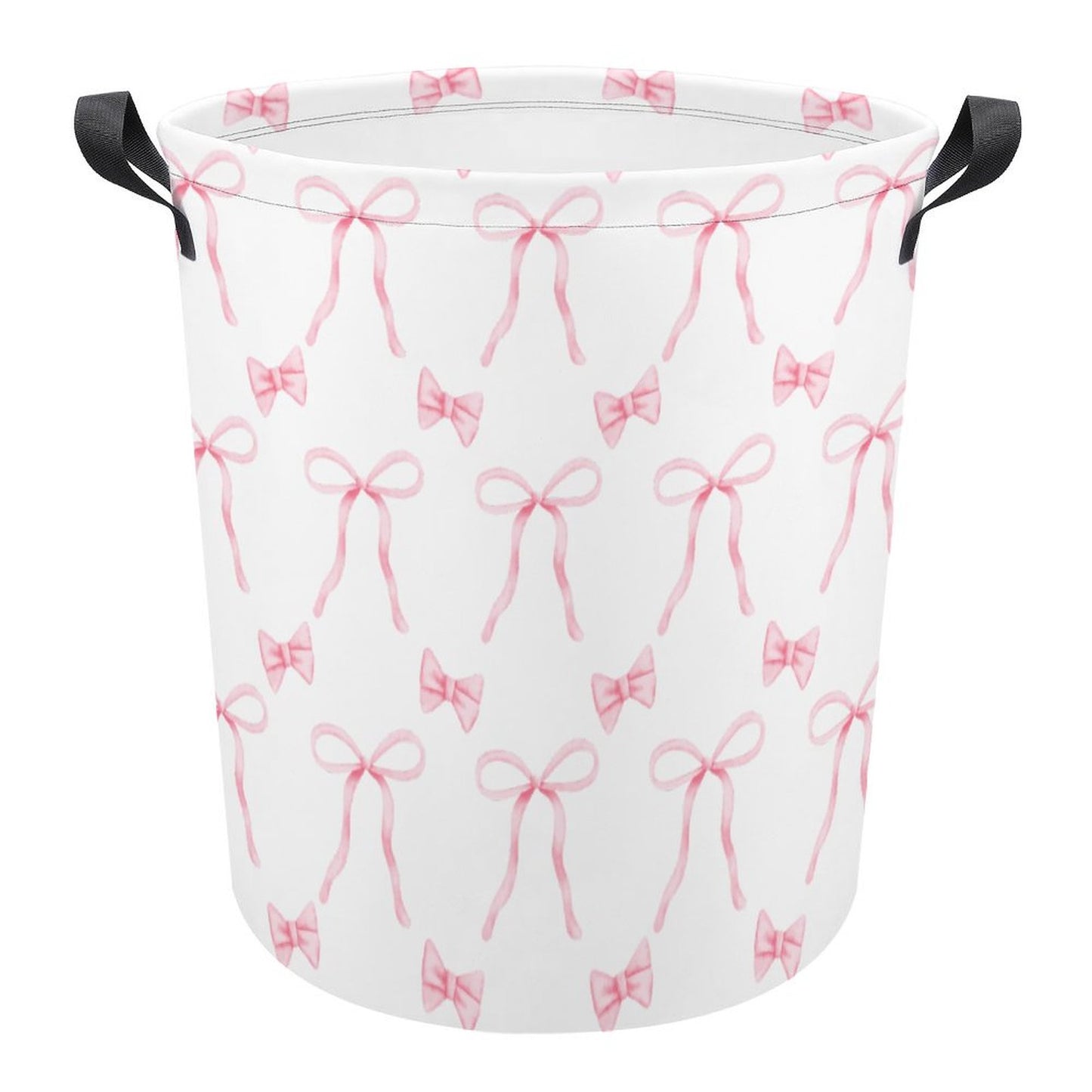 Collapsible Laundry Hamper- Coquette Pink Bows