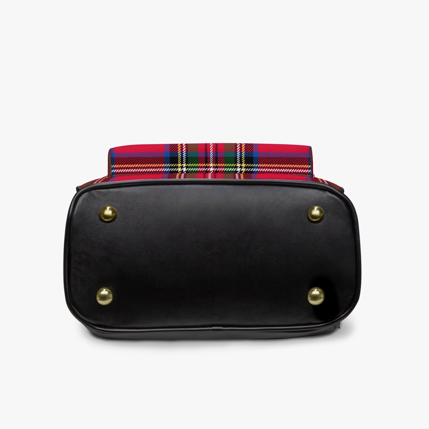 Backpack Purse- Tartan Plaid Red