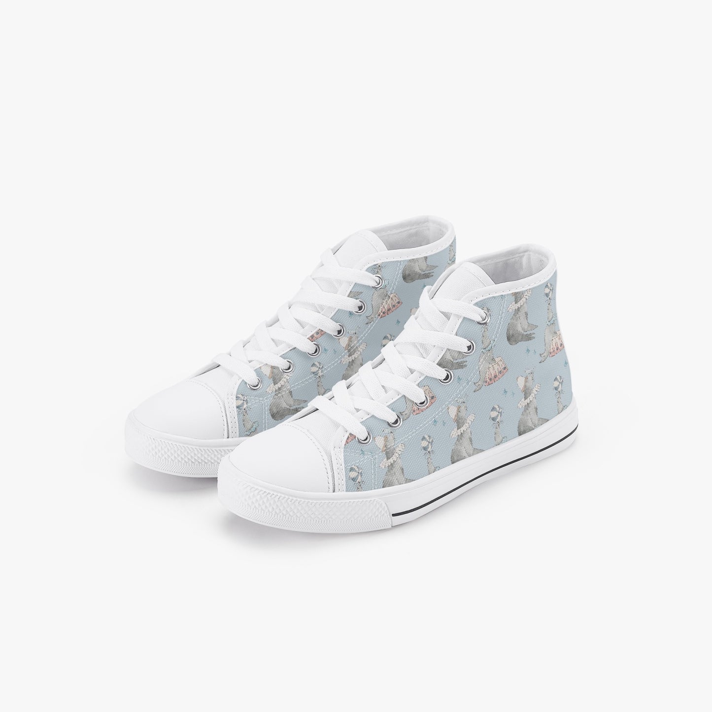 Unisex Circus Seals Kid’s High-Top Canvas Shoes