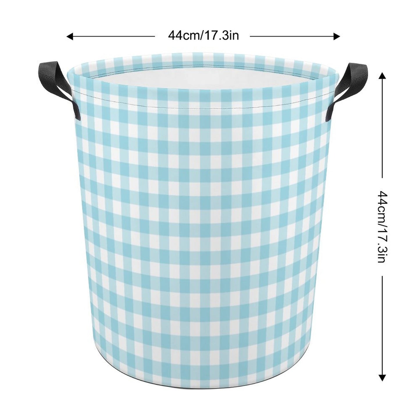 Collapsible Laundry Hamper- Spring Plaid Aqua