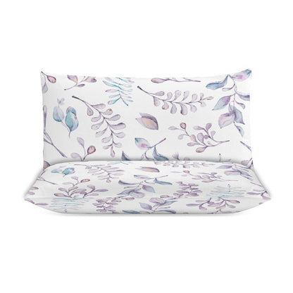 Elegant Lavendar Floral 3-Piece Bedding Set-90"x90" Full, Queen Reversible Floral Duvet Set