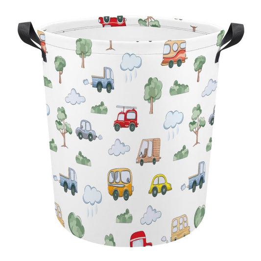 Collapsible Laundry Hamper-Cute Cars